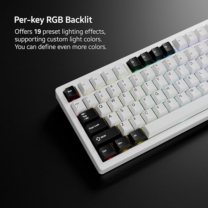 OOCTPK Chilkey ND75 Aluminum Keyboard 75% Percent Wireless Gaming Mechanical Keyboard with LCD Screen, Quick Assembly, BT/2.4G/USB-C, Hot Swappable Per-Key RGB Custom Key Board for Laptop Office PC