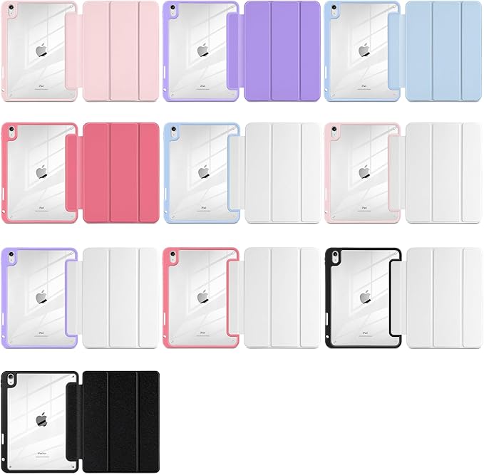 Personalized Photo Case for iPad Air 13 inch 2026 M4 2025 M3 2024 M2 Release Slim Lightweight Cute Patterns Trifold Cover with Clear Back Shell Magnetic Wake Sleep Design for Girls Women