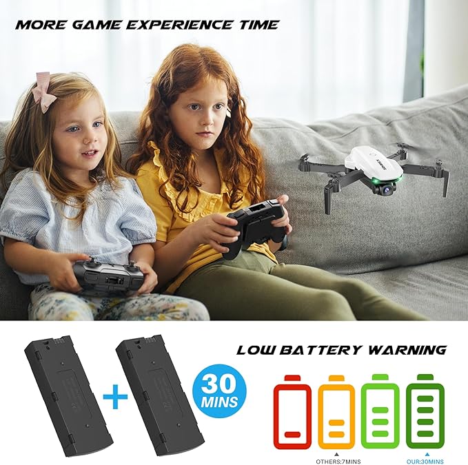 SIMREX Drone With Camera for Kids Beginner & Adults – Foldable RC Quadcopter with Altitude Hold, Optical Flow Positioning , Indoor Mini Drone with One Key Start, Headless Mode, 3D Flip, Gift for Boys & Girls & Teenagers