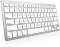 OMOTON Wireless Keyboard for Mac, Compact Ultra-Slim Design (No Number Pad), Stable Bluetooth Keyboard for Mac, Ergonomic and Portable, Compatible with MacBook Pro/Air/iMac, Silverwhite