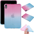 for iPad (A16) 11th Generation 11" 2025 & iPad 10th Generation Case 10.9 inch 2022, Lightweight Thin Translucent Soft TPU Back Shockproof Matte Clear Silicone Gradient Shell, Pink & Green