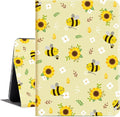 iPad Air 11 Inch Case M3/M2 (2025/2024), Case for iPad Air 5th/4th Generation 2022/2020 Women Girls Multi-Angle Adjustable Stand Soft PU Leather Shockproof Back Cover Auto Wake/Sleep, Flower Bee