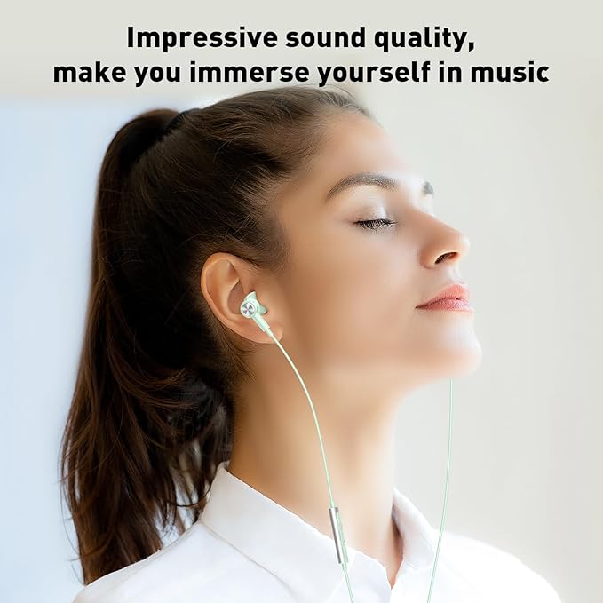 USB C Headphones Wired Type C Earphones for Samsung/Galaxy S26 S25 S24 Plus S23 S22 S21 S20 Ultra Magnetic Corded Earbuds for iPhone 15 Pro Max 16 16e 17 17e Air for Apple/Android Ear Buds Mint