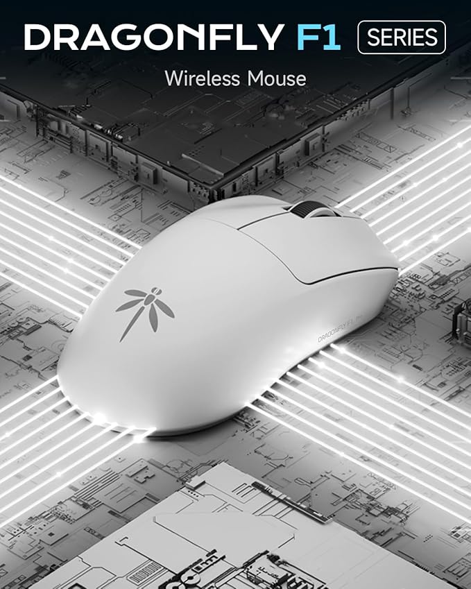 VGN Dragonfly F1 Pro Wireless Gaming Mouse, 49g Ultra-Lightweight, PAW3395 26K DPI Sensor, 4KHz Polling Rate Supported, Professional Esports Speed, Black