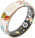 Smart Ring Health Tracking, Sleep Tracking, Fitness Ring, Activity Monitoring, 5 Days Battery, 5ATM Waterproof, No Subscription (Enamel Color, 10#)