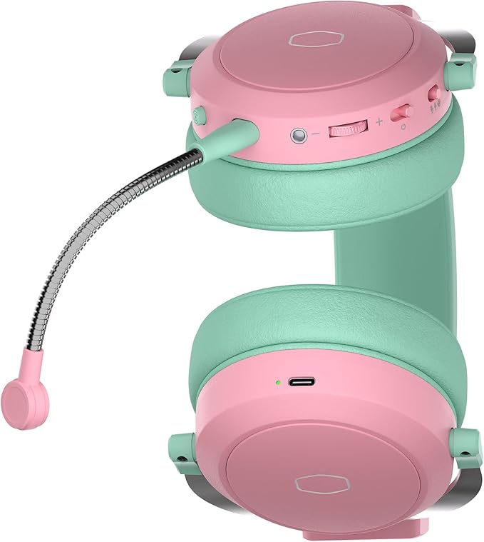 Cooler Master CH351 Macaron Wireless Gaming Over-Ear Headset – 3D Surround Sound, Lightweight, 2.4GHz | Bluetooth, 50mm Drivers, Unidirectional | Detachable Mic, 30-Hour Battery Life