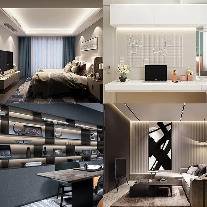 COB LED Strip Lights 9.84ft, Natural White 4000K LED Light Strip, DC24V Tape Light, CRI93+, Bluetooth App Control, Dimmable LED Strips for Bedroom,Cabinet,Living Room.