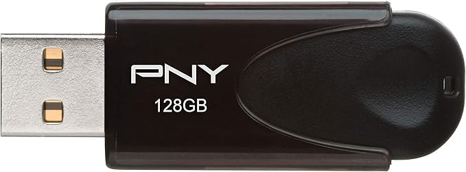 PNY 128GB Attaché 4 USB 2.0 Flash Drive, Black (Pack of 2)