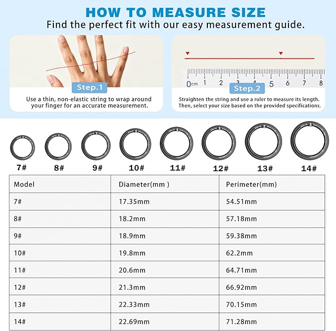 Smart Ring for Men Women, Health Fitness Tracker Ring with Sleep Tracker, Heart Rate, SpO2, Step Counter for iOS and Android, IP68 Waterproof (Black 13)