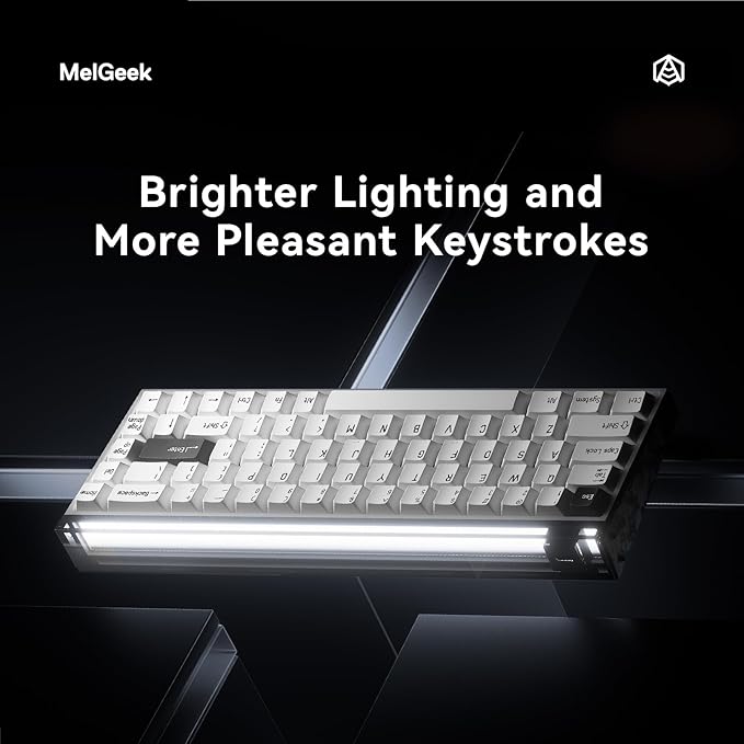 MelGeek MADE68 Ultra+ Wired Gaming Keyboard, Magnetic Keyboard with Hall Effect, 65% Compact Rapid Trigger, Hot-Swappable, RGB Snap Tap & Adjustable Actuation, Online HIVE Custom, Aluminum Case-Black