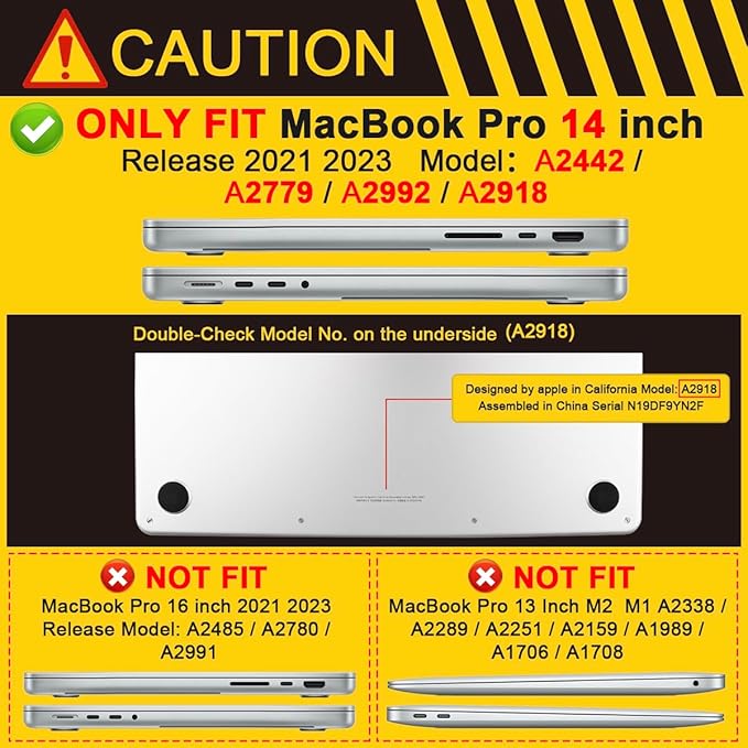 Batianda for MacBook Pro 14 Inch Case 2026-2021 Release M5 M4 M3 M2 M1 Pro/Max, 1.2mm Slim Creative Graphic Hard Shell Cover with Keyboard Cover, Screen Protector 4-in-1 Bundle, Wave