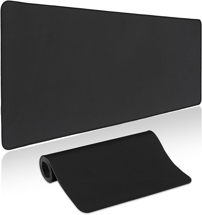 Mouse Pad Gaming - Desk Mat for Keyboard and Mouse - Black Large Mouse Pads for Desk, Gaming Mousepad with Non-Slip Base, Desks Pad (31.5" X 11.8") for Game, Office and Home