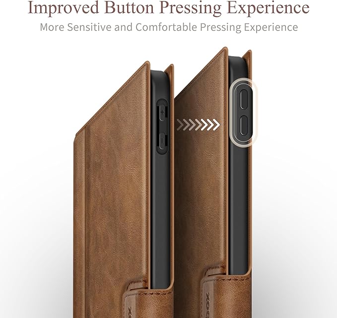 Antbox for iPad Pro 11 Inch Case M5 2025/M4 2024, Premium Vegan Leather, Supports Pencil Pro and Pencil (USB-C), Auto Sleep/Wake Function, Built-in Pencil Holder (Tan)