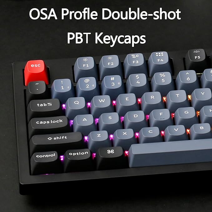 Keychron K10 Pro QMK/VIA Custom Wireless Mechanical Keyboard, Hot-Swappable Full Size 108 Keys Programmable RGB LED Backlit Brown Switch, Bluetooth/USB-C Wired Gaming Keyboard for Mac Windows Linux