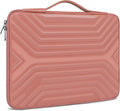 DOMISO 14 Inch Shockproof Waterproof Laptop Sleeve with Handle Lightweight Soft EVA Tablet Case for 14" Laptops/Lenovo ThinkPad/HP Pavilion 14 Stream 14 / Dell, Pink