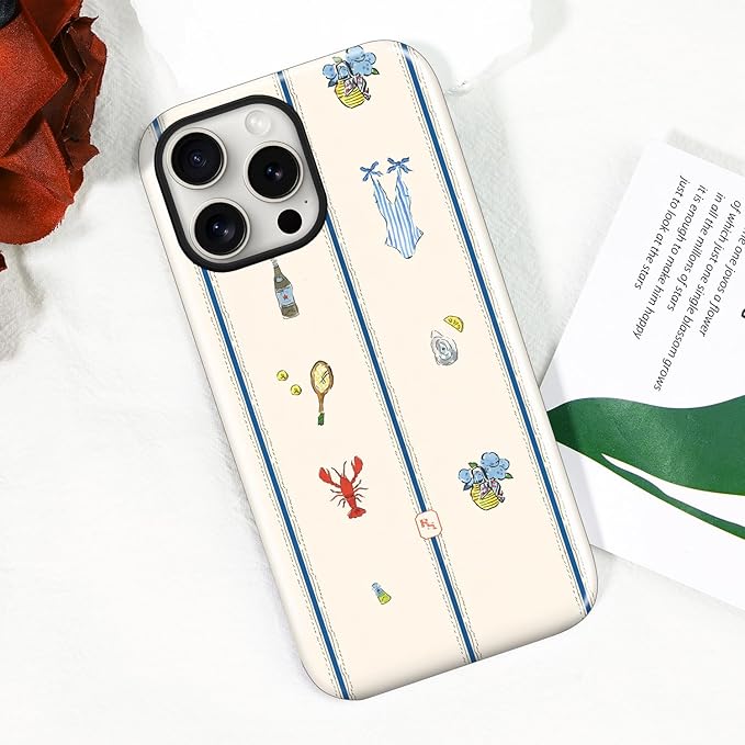 Magnetic for iPhone 14 Plus Case Cute Frog Stripes Phone Case, Summer Shockproof Slim TPU and Hard PC Protective Phone Cover Compatible with MagSafe Designed for Women Girls