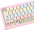 PBT Keycap Set-Cherry Profile Keycaps Cute Pink keycaps 60% 75% 100%, Dye Sub Cute Animal Theme Keyboard caps,118 Key Custom Key caps for Gateron MX Switches Mechanical Keyboard