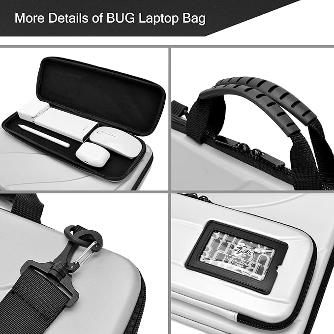 BUG 13-14 Inch Laptop Case Hard Shell, Protective Laptop Carrying Case with Stand for Heat Dissipation