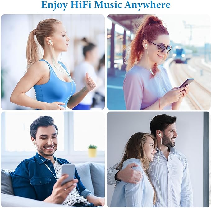 USB C Headphones for iPad A16/iPhone 17 Pro Max 16 15 Plus, HiFi Stereo Type C Earphones USB-C Wired Earbuds with Mic Volume Control for Samsung S26/S25 S24/S23/S22/S21/Pixel 10 9 8 7 6 Pro, Mint