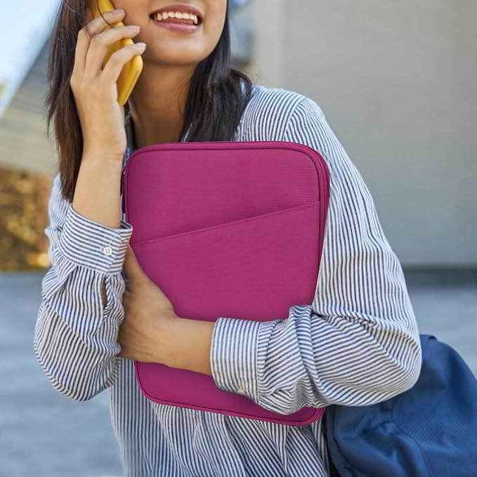 Dadanism 9-11" Tablet Sleeve Bag Carrying Case for iPad (A16) 11th Gen 11", iPad 10th Gen 10.9" Air 5/4, iPad Air M4/Pro 11", iPad 9/8/7th, Galaxy Tab A11+ Plus 11", Remarkable 2 10.3", Fuchsia