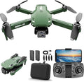 Drones with Camera for Adults 2k One-Key Take Off/Landing FPV RC Drone with Camera for Beginners Headless Mode, 3 Speeds, 360° Flip, 2 Batteries Mini Drone for Beginners Green