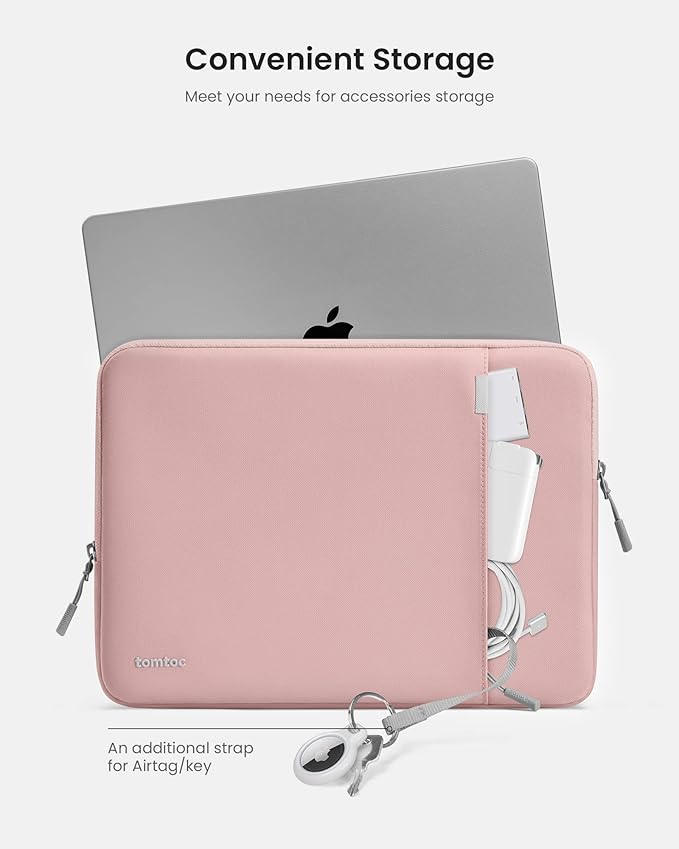 tomtoc 360° Protective Laptop Sleeve for 13-inch New MacBook Air M5/A3449 (2026) M4/A3240, M3/A3113, M2/A2681, M1/A2337, Water-Resistant Computer Case Bag Fits 13" MacBook Neo A18 & MacBook Pro M2/M1