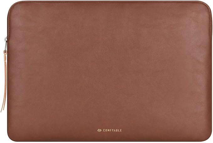 Comfyable Tablet Sleeve Compatible with iPad Air 13 inch M4 2026, iPad Pro 13" M5 with Magic Keyboard & Pencil Holder - PU Leather Bag Slim Protective Cover Case - Brown
