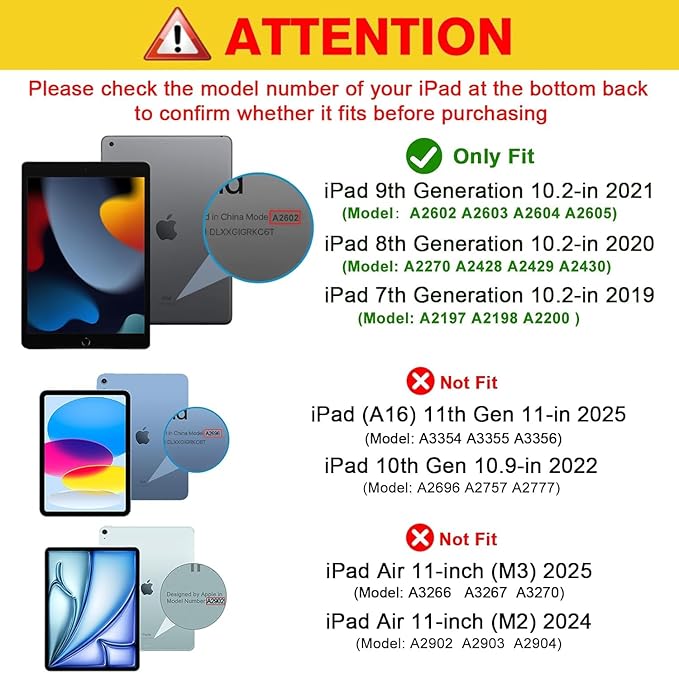 Case for iPad 9th/ 8th/ 7th Generation Case 10.2 Inch (2021/2020/2019 Release), iPad Air 3 2019/ Pro 10.5 2017 with Pencil Holder Flip Wallet Leather Cover - Brown