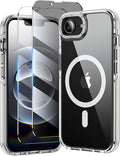 toushion 3 in 1 for iPhone 16E/17E Case Clear, Yellowing-Resistant Acrylic Back, Shockproof Guard Corners, Military-Grade Protection for iPhone 16e & 17e 6.1 inch Clear Bumper