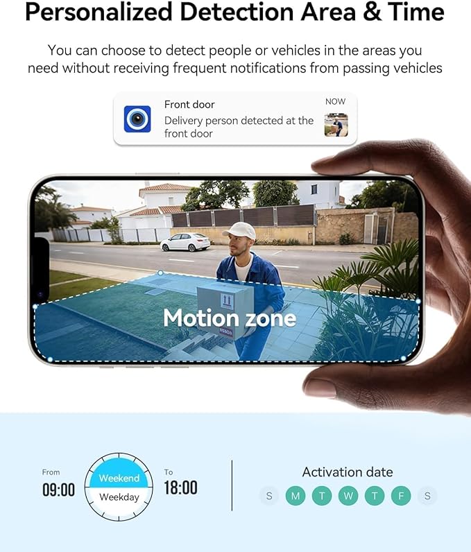 LongPlus 4K 8MP Window Camera for Home Security, Indoor Magnetic Window Security Camera 2.4G & 5Ghz WiFi Human Detection Alert, AI Full Color Night Vision, Easy Magnetic Mount Safe View for Apartment