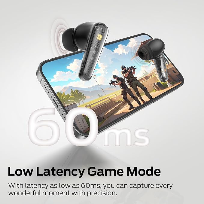Monster Clarity 200 Wireless Earbuds – Bluetooth 6.0 in-Ear Headphones with Charging Case, Stereo Earphones Deep Bass Sound, Built-in Mic, Clear Call, ANC Noise Cancelling Mic, Up to 25 Hours Playtime