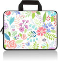 Universal 7-9 inch Kids Tablet Sleeve Case Bag, Shock-Proof Neoprene Zipper Handle Pouch Portable Case Bag Compatible with 7" 8" 8.5" 8.9" 9" Apple iPad mini, Samsung, HP (Flowers and Leaves)