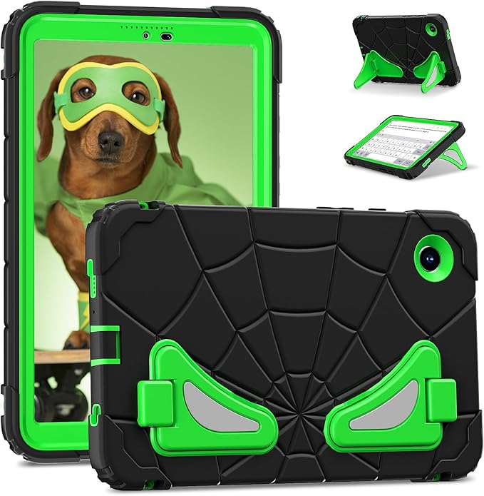 AKABEILA Compatible with Samsung Galaxy Tab A11 2025 8.7 inch Tablet Case，Lightweight Shockproof Rugged Protective Cover with Kickstand for Kids Children Boys Babies Dark Green
