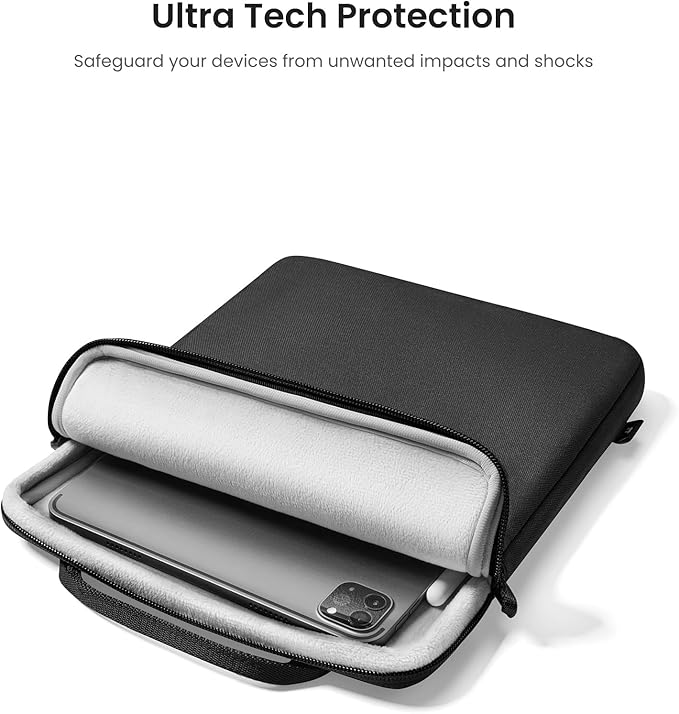 tomtoc Light-B19 Slim 13 Inch iPad Sleeve Shoulder Bag for 2025 iPad Pro M5/M4 with Acessories Storage, Eco-Friendly Fabric, Tailored for iPad Pro with Magic Keyboard and Smart Keyboard Folio