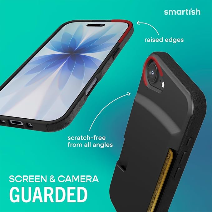 Smartish® iPhone 17e/16e Wallet Case - Wallet Slayer Vol. 1 [Slim + Protective] Credit Card Holder - Drop Tested Hidden Credit Card Slot Cover for Apple iPhone 17e/16e - Custom Prints