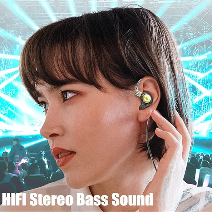 KZ EDX PRO in Ear Monitor, IEM Earphones Headphone with 1DD, HiFi Deep Bass IEM for Gaming, Wired Gaming Earbuds with 10mm Dynamic Driver Detachable Cable for Video Music Church (White, Without mic)
