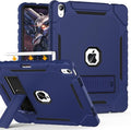 Grifobes Case for iPad Air 13-inch (M4/M3/M2) 2026/2025/2024, Heavy Duty Shockproof Rugged Protective Cover with Pencil Holder/Built-in Stand for i Pad Air 13" (Navy Blue)