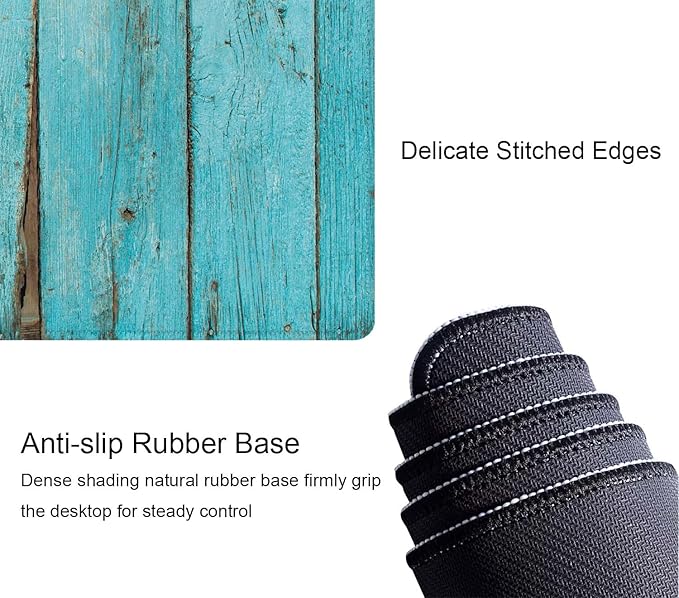 Shabby Wood XL Mouse Pad,Large Mouse Pad Gaming 31.5 x 11.8 in Mouse Mat Desk Pad,Extended Keyboard Mousepad Large Desk Mat with Non-Slip Rubber Base and Stitched Edge for Home Office