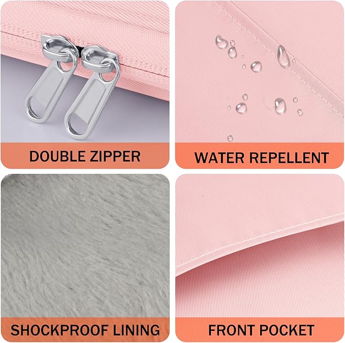 HoYiXi Universal Sleeve for 7-8 inch Tablet Fire HD 8/Fire HD 8 Plus Compatible iPad mini (6th Gen) 8.3" 2021, iPad mini 5/4/3/2/1, Tab A8, 7"-8" inch Android Tablet Sleeve Case-Pink