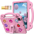 Dteck for iPad Air 6th Gen 11 Inch Case 2024,iPad Pro 11 Inch Case 2024 5th Gen(M4),Strawberry Panda Shockproof Rugged Lightweight Convertible Stand Kids Friendly Tablet Case with Handles,Pink