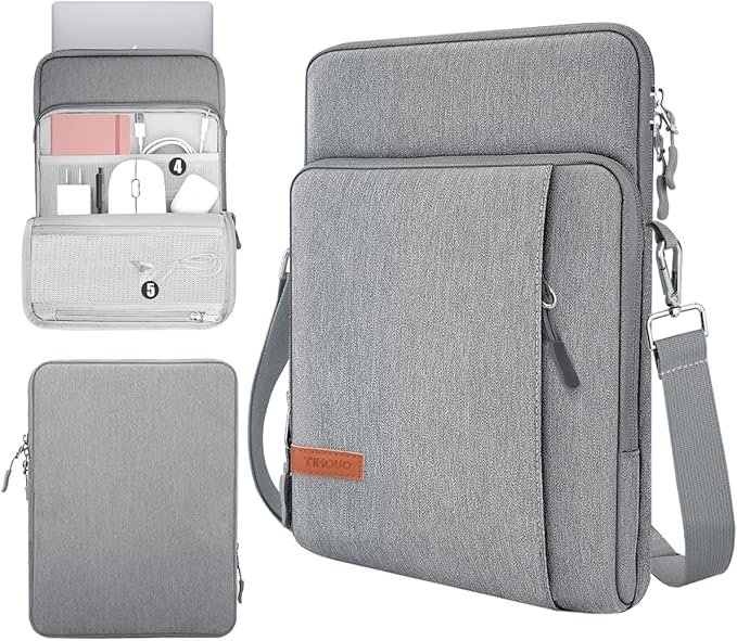 TiMOVO Laptop Sleeve Bag for MacBook Neo 13 inch 2026 Model A3404 with A18 Pro Chip, Carrying Case with Shoulder Strap,Light Gray