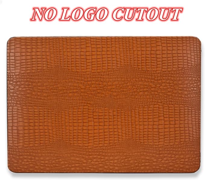 DTangLsm for Crocodile MacBook Pro 14 inch Case M5 2026-2021 M4 M3 M2 M1 A3426 A3427 A3434 A3112 A3185 A3401 A2918 A2992 A2779 A2442, Alligator Skin Textured Leather Hard Case+Keyboard Cover, Brown