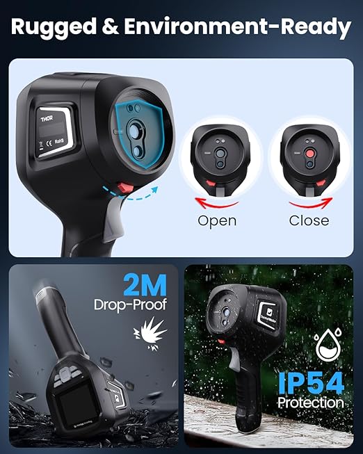 Thermal Master Handheld Thermal Camera, 512×384 X³ IR Resolution, 5-Vision, -4℉ to 1022℉, 3.5" IPS Hard Screen, Thermal Imager with Macro Lens (Thor001)