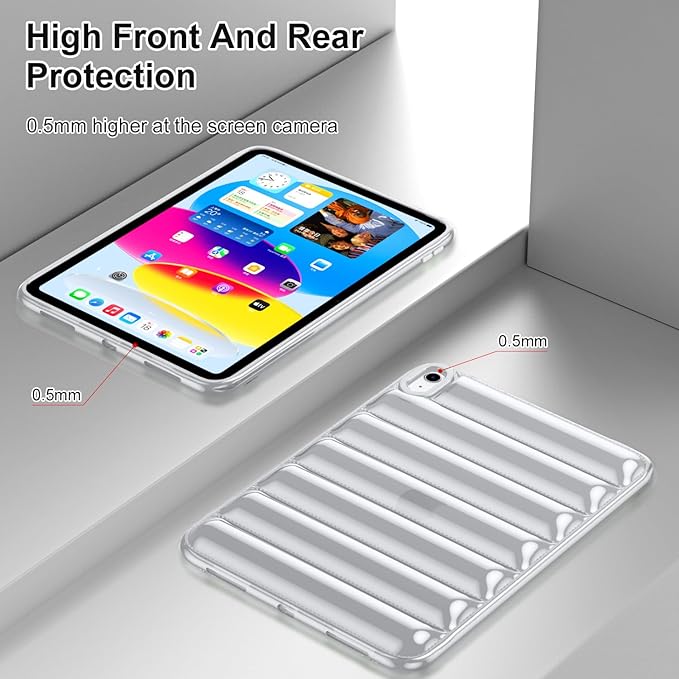 for iPad (A16) 11th Generation Case 11 inch 2025/iPad 10th Generation 10.9 inch (2022) Shockproof Soft TPU Back Cover Silicone Bumper Anti-Yellowing Lightweight Protective Clear Shell, Clear