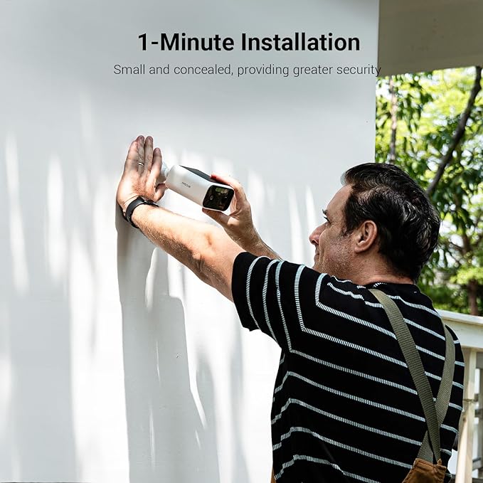ANSQUE Solar Security Cameras Wireless Outdoor, 2-Cam-Kit, 2K Home Security Camera System, 365-Day Battery Life, No Subscription Fee, Easy to Install, Color Night Vision, Local Storage