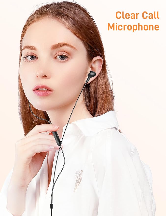 iMangoo for Apple USB C Wired Headphones, Hi-Fi Sound Corded Earbuds, Ergonomic Small in Ear Buds for iPhone 17 Pro Max/17e/16 Plus/16e/15, for Samsung S26/S25 Ultra/for Pixel Type C Earphones Black