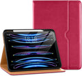 DTTO for iPad Pro 12.9 6th / 5th / 4th / 3rd Generation Case 2022/2021/2020/2018, Leather Folio Stand Cover with Built-in Apple Pencil Holder -Auto Wake/Sleep and Multi Viewing Angles, Peach