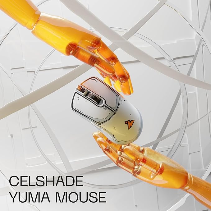 Higround Yuma Wireless Mouse - CELSHADE, Lightweight Gaming Mice, PIXART 3395 Sensor, 26K DPI, 650 IPS, 50G Acceleration, Up to 70 Hours Battery Life, 4KHz Wireless Polling Rate with Motion Sync