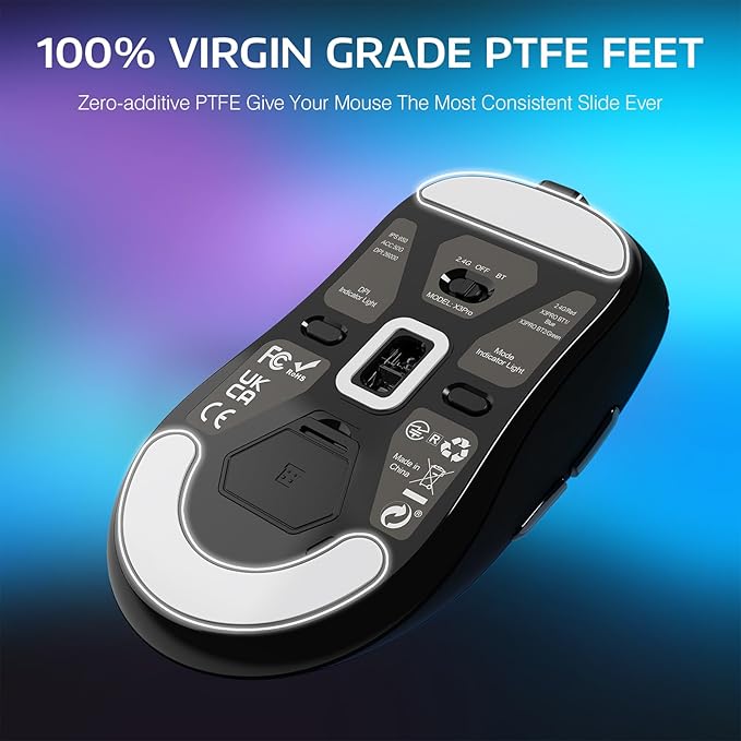 MANBASNAKE Attack Shark X3 Pro 4K/8K Hz Mouse, 59g Superlight BT/2.4G Wireless/Wired Gaming Mouse, PixArt PAW3395 Gaming Sensor, 26000 DPI, Programmable Buttons for Win11/Xbox/PS/Mac(Black)
