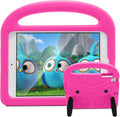 Kids Case for 7.9" iPad mini 5/Mini 4/Mini 3/Mini 2/Mini 1, Friendly Silicone Shockproof Cover with Handle Kickstand for Apple iPad mini 5th (2019), Mini 4th/ 3rd/ 2nd/1st Generation, Pink